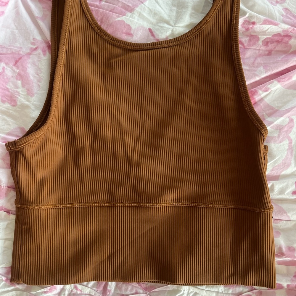 Lululemon Brown Ribbed Women's Tank Top Reversable
